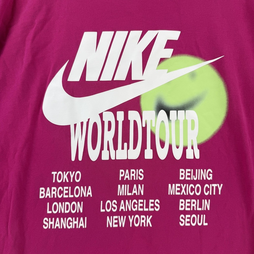 Nike Shirt Mens Medium Pink World Tour Move Your Body Graphic Tee T-Shirt - Picture 3 of 11